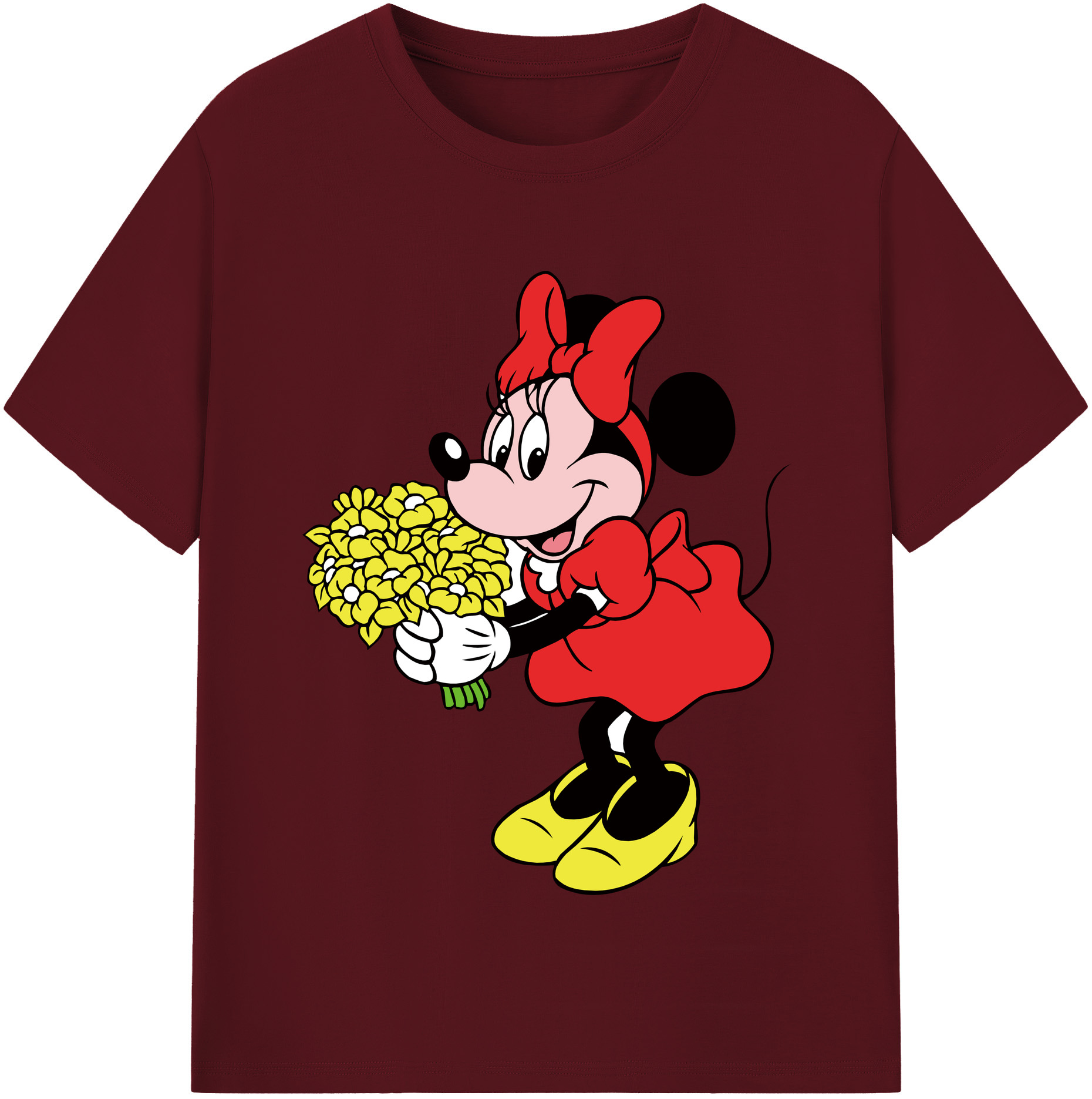 （画像用） ミッキーマウス Mickey Mouse 綿100％半袖Tシャツ（フロントプリント）